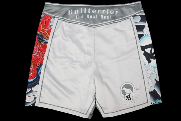 BULL TERRIER Ahura Fight Shorts White - Image 2