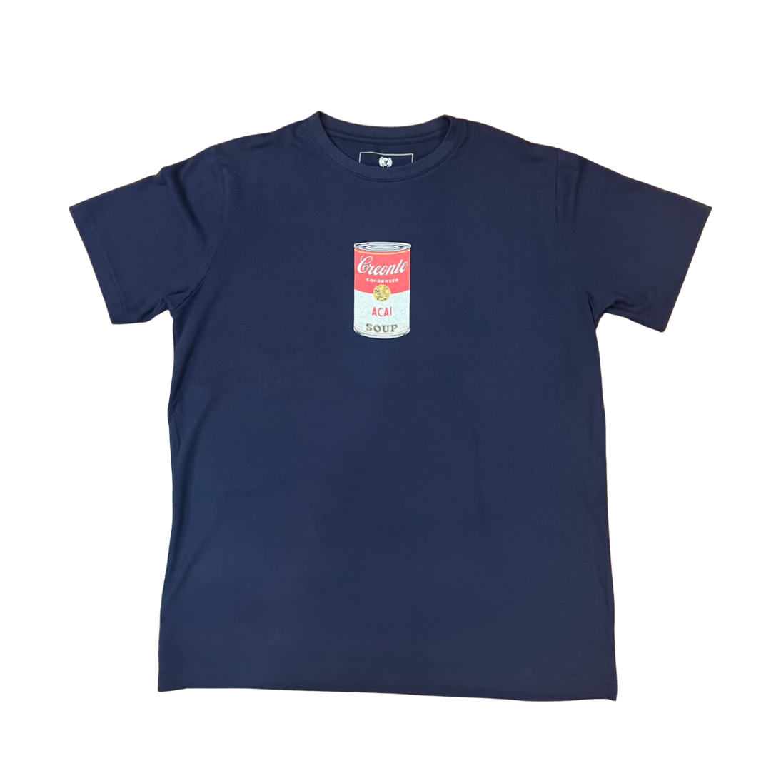 Creonte T-Shirt - Pop Art Acai Soup Can - Navy Blue