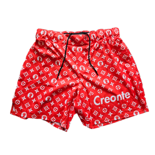 Creonte Monogram Red Fight Shorts