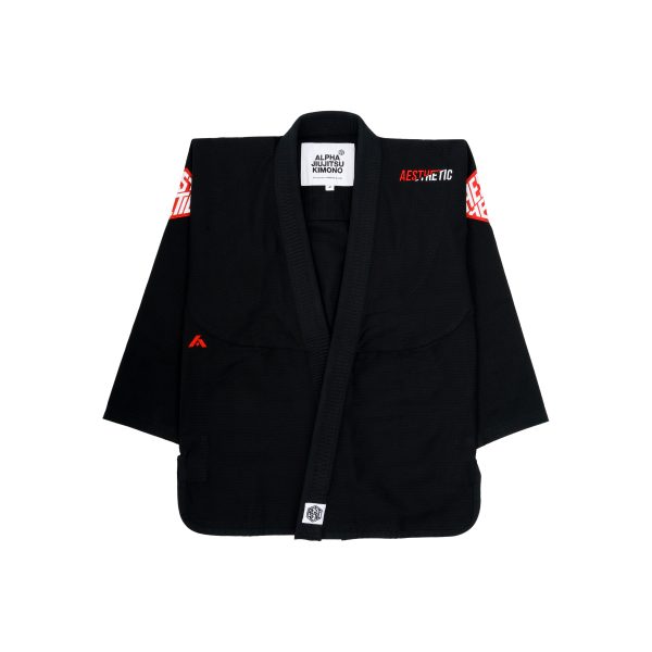 AESTHETIC THE ALPHA+ KIMONO (BLACK/VERMILLION)