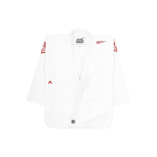 AESTHETIC THE ALPHA+ KIMONO (WHITE/VERMILLION)