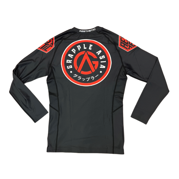 Aesthetic x Grapple Asia Rashguard - Longsleeve (Black) - Image 2