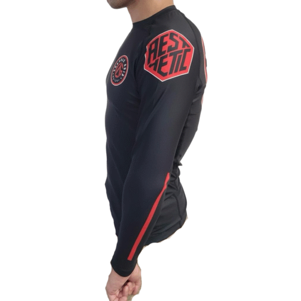 Aesthetic x Grapple Asia Rashguard - Longsleeve (Black) - Image 3