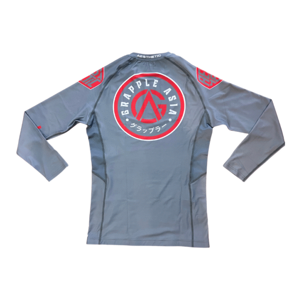 Aesthetic x Grapple Asia Rashguard - Longsleeve (Grey) - Image 4